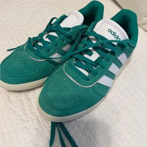 Adidas Green and White Shoes